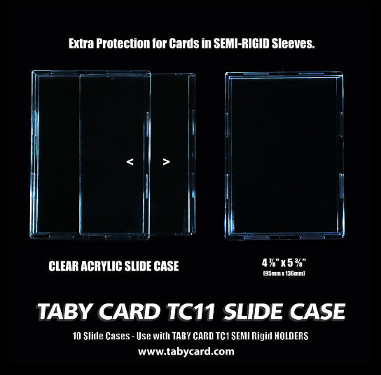 Taby Card™ 20 Pc. CARD GRADING KIT includes Slide Cases, Semi Rigid Card Sleeves, Mini Stickers Sheets