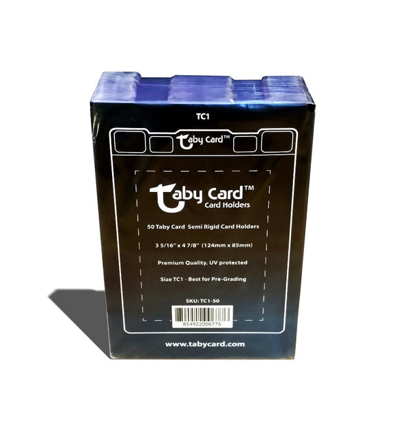 Taby Card™ TC1 Semi Rigid Card Holders 50 Count Pack