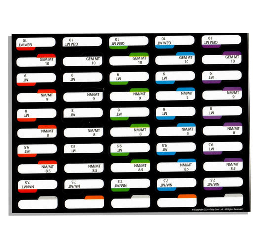 Taby Card™ 500 pc. TC2 Card Grading Sticker Set! 10x sheets, 50 stickers per sheet