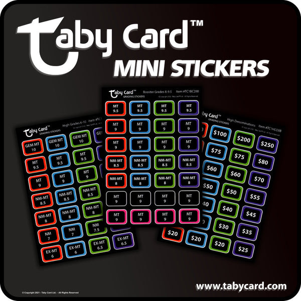 Taby Card™ Grading Stickers
