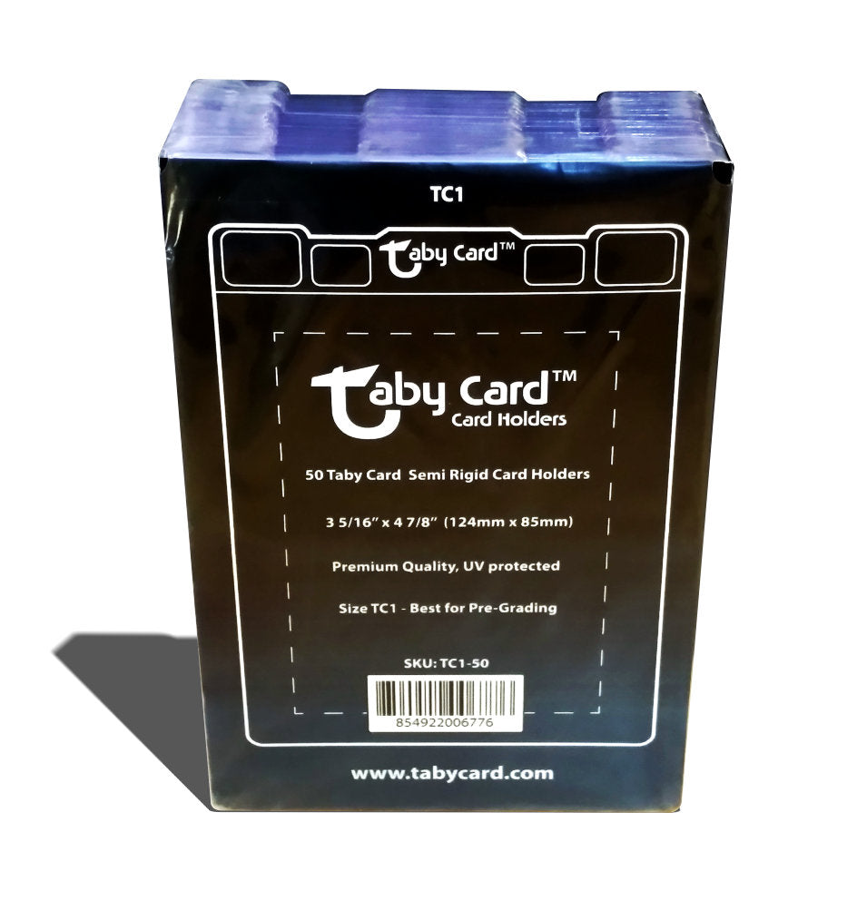 Taby Card™ 20 Pc. CARD GRADING KIT includes Slide Cases, Semi Rigid Card Sleeves, Mini Stickers Sheets