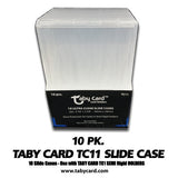 10 pk. Taby Card™ TC11 Acrylic Slide Case - Holds Large Size Semi Rigid Card Sleeves