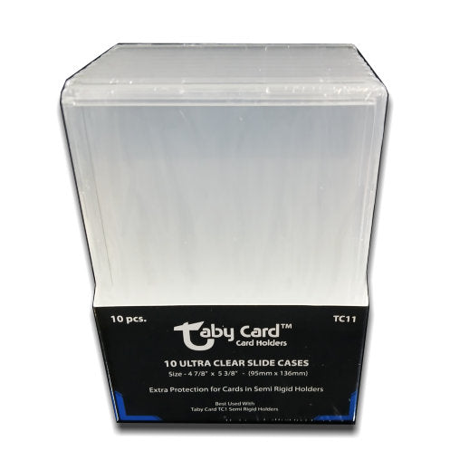 Taby Card™ 20 Pc. CARD GRADING KIT includes Slide Cases, Semi Rigid Card Sleeves, Mini Stickers Sheets