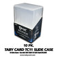 10 pk. Taby Card™ TC11 Acrylic Slide Case - Holds Large Size Semi Rigid Card Sleeves