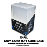 10 pk. Taby Card™ TC11 Acrylic Slide Case - Holds Large Size Semi Rigid Card Sleeves