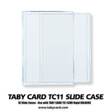 10 pk. Taby Card™ TC11 Acrylic Slide Case - Holds Large Size Semi Rigid Card Sleeves
