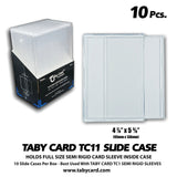 Taby Card™ 10 Pc. CARD GRADING KIT includes Slide Cases, Semi Rigid Card Sleeves, Mini Stickers Sheets
