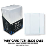 10 pk. Taby Card™ TC11 Acrylic Slide Case - Holds Large Size Semi Rigid Card Sleeves