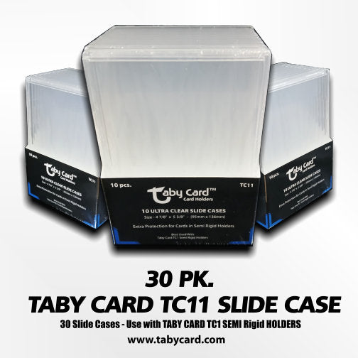 Taby Card™ 20 Pc. CARD GRADING KIT includes Slide Cases, Semi Rigid Card Sleeves, Mini Stickers Sheets