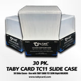 Taby Card™ 30 Pc. CARD GRADING KIT - 30 Slide Cases, 50 Semi Rigid Card Sleeves, 15 Mini Stickers Sheets