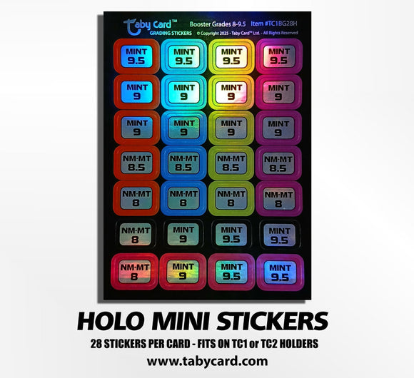 HOLO Mini Stickers - 10 x Booster Grades Taby Card™ #TC1BG28H (280)