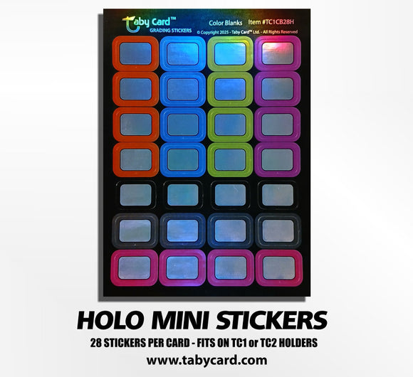 HOLO Mini Stickers - 10 x Write-ON Color Blanks Taby Card™ #TC1CB28H (280)