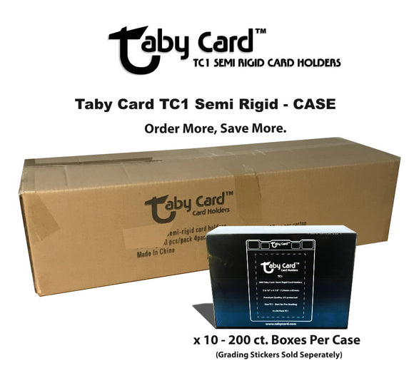 Taby Card™ TC1 Semi Rigid Card Holders  2000 Ct. Case x 10 Boxes