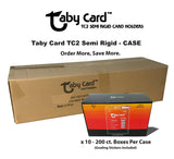 Taby Card™ TC2 Semi Rigid Card Holders  2000 Ct. Case with Pre-Grading Stickers x 10 Boxes