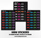 Full Set Black 252 pc. Taby Card™ TC2 Grading Stickers! x9 Sticker Cards Low/High/Booster