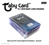 Taby Card™ TC1 Semi Rigid Card Holders 50 Count Pack