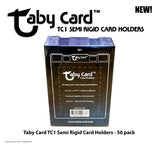 Taby Card™ TC1 Semi Rigid Card Holders 50 Count Pack