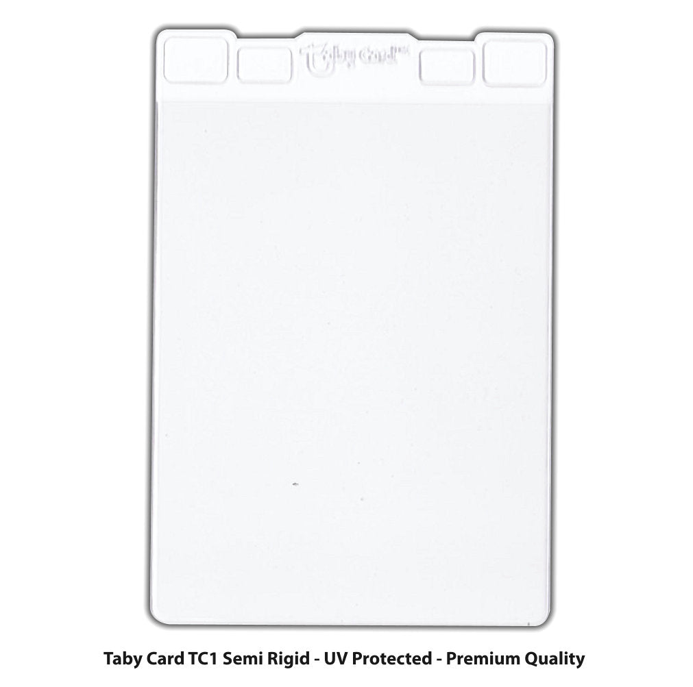 Taby Card™ TC1 Semi Rigid Card Holders 50 Count Pack