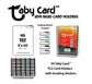 Taby Card™ TC2 Semi Rigid Card Holders  50 Count Pack (Pre-Grading Stickers Included)