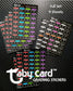 Full Set Black 252 pc. Taby Card™ TC2 Grading Stickers! x9 Sticker Cards Low/High/Booster