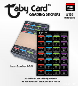 Taby Card™ TC2 2800 pc. Low Grade(s) Sticker Set! x100 Sticker Sheets